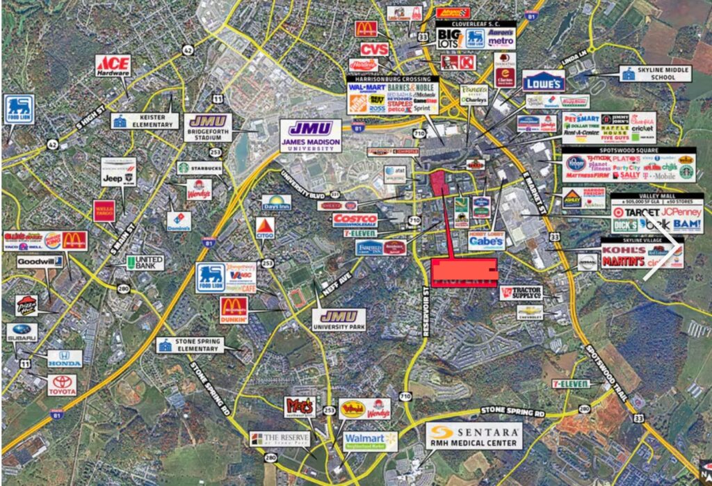 university blvd shopping areas harrisonburg va